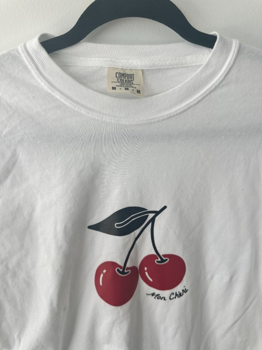 Comfort Colors 'Mon Cheri' Cherry Graphic Tee, Size M